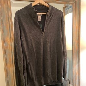 Charcoal Grey L.L. Bean 1/4 Zip Sweater